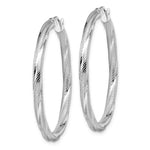 Load image into Gallery viewer, Leslie's 10K White Gold Twisted Hinged Hoop EarringsTC25