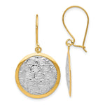 Load image into Gallery viewer, Leslie's 10K w/Rhodium Polished and Textured Dangle EarringsTC33