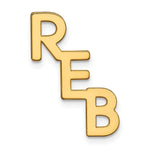 Load image into Gallery viewer, GP Sterling Silver Large 3 Initials Tie TacXNA1270GP