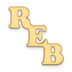 Load image into Gallery viewer, GP Sterling Silver Large 3 Initials Tie TacXNA1271GP