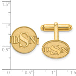 Load image into Gallery viewer, Gold Plated/SS Raised Letters Circle Monogram CufflinksXNA618GP