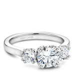 Load image into Gallery viewer, 14K White Gold Noam Carver Engagment ring 2 Round Diamonds. Center Stone not included.