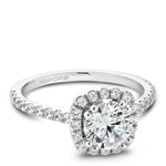 Load image into Gallery viewer, 14K White Gold Noam Carver Engagment ring 42 Round Diamonds. Center Stone not included.