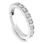 Load image into Gallery viewer, 14K White Gold Noam Carver Matching Band with 13 Round Diamonds.