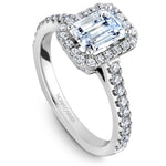 Load image into Gallery viewer, 14K White Gold Noam Carver Engagment ring 52 Round Diamonds. Center Stone not included.