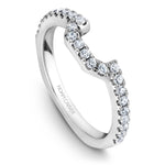 Load image into Gallery viewer, 14K White Gold Noam Carver Matching Band 24 Round Diamonds.
