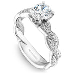 Load image into Gallery viewer, 14K White Gold Noam Carver Engagment ring 60 Round Diamonds. Center Stone not included.