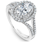 Load image into Gallery viewer, 14K White Gold Noam Carver Engagment ring 80 Round Diamonds. Center Stone not included.