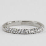 Load image into Gallery viewer, 14K White Gold Noam Carver Matching Band 85 Round Diamonds.