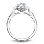Load image into Gallery viewer, 14K White Gold Noam Carver Engagment ring 50 Round Diamonds. Center Stone not included.