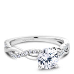 Load image into Gallery viewer, 14K White Gold Noam Carver Engagment ring 24 Round Diamonds. Center Stone not included.