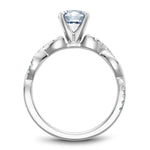 Load image into Gallery viewer, 14K White Gold Noam Carver Engagment ring 24 Round Diamonds. Center Stone not included.