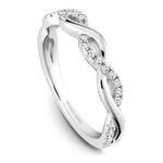 Load image into Gallery viewer, 14K White Gold Noam Carver Matching Band 26 Round Diamonds.