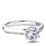 Load image into Gallery viewer, 14K White Gold Noam Carver Engagment ring with 6 Round Diamonds. Center Stone not included.