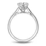 Load image into Gallery viewer, 14K White Gold Noam Carver Engagment ring with 6 Round Diamonds. Center Stone not included.