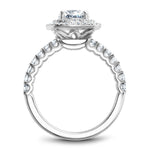 Load image into Gallery viewer, 14K White Gold Noam Carver Engagment ring 66 Round Diamonds. Center Stone not included.