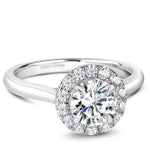 Load image into Gallery viewer, 14K White Gold Noam Carver Engagment ring 14 Round Diamonds. Center Stone not included.