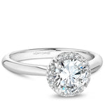Load image into Gallery viewer, 14K White Gold Noam Carver Engagment ring 16 Round Diamonds. Center Stone not included.