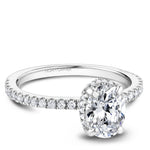 Load image into Gallery viewer, 14K White Gold Noam Carver Engagment ring 44 Round Diamonds. Center Stone not included.