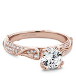 Load image into Gallery viewer, 14K Rose Gold Noam Carver Engagment ring with 76 Round Dimamonds. Center Stone not included.