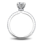 Load image into Gallery viewer, 14K White Gold Noam Carver Engagment ring 60 Round Diamonds. Center Stone not included.