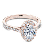 Load image into Gallery viewer, 14K Rose Gold Noam Carver Engagment ring 40 Round Diamonds. Center Stone not included.