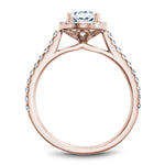 Load image into Gallery viewer, 14K Rose Gold Noam Carver Engagment ring 40 Round Diamonds. Center Stone not included.