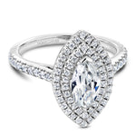 Load image into Gallery viewer, 14K White Gold Noam Carver Engagment ring 72 Round Diamonds. Center Stone not included.