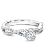 Load image into Gallery viewer, 14K White Gold Noam Carver Engagment ring with 56 Round Dimamonds. Center Stone not included.