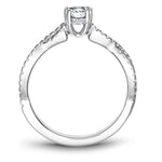 Load image into Gallery viewer, 14K White Gold Noam Carver Engagment ring with 56 Round Dimamonds. Center Stone not included.