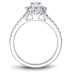 Load image into Gallery viewer, 14K White Gold Noam Carver Engagment ring with 22 Round Dimamonds. Center Stone not included.