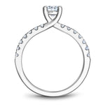 Load image into Gallery viewer, 14K White Gold Noam Carver Engagment ring with 14 Round Diamonds. Center Stone not included.