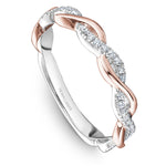 Load image into Gallery viewer, 14K Noam Carver Stackable in White & Rose Gold with   37 Round Diamonds