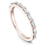 Load image into Gallery viewer, 14K Noam Carver Stackable in Rose Gold with  9 Baguette Diamonds