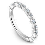 Load image into Gallery viewer, 14K Noam Carver Stackable in White Gold with 13 Round Diamonds