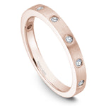 Load image into Gallery viewer, 14K Noam Carver Stackable in Rose Gold with  7 Round Diamonds