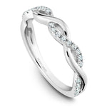 Load image into Gallery viewer, 14K Noam Carver Stackable in White Gold with 26 Round Diamonds