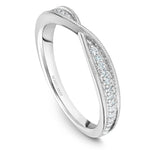 Load image into Gallery viewer, 14K Noam Carver Stackable in White Gold with  28 Round Diamonds