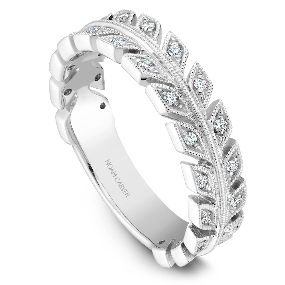 14K Noam Carver Stackable in White Gold with  28 Round Diamonds