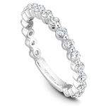 Load image into Gallery viewer, 14K Noam Carver Stackable in White Gold with 19 Round Diamonds