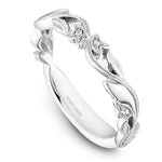 Load image into Gallery viewer, 14K Noam Carver Stackable in White Gold with  6 Round Diamonds
