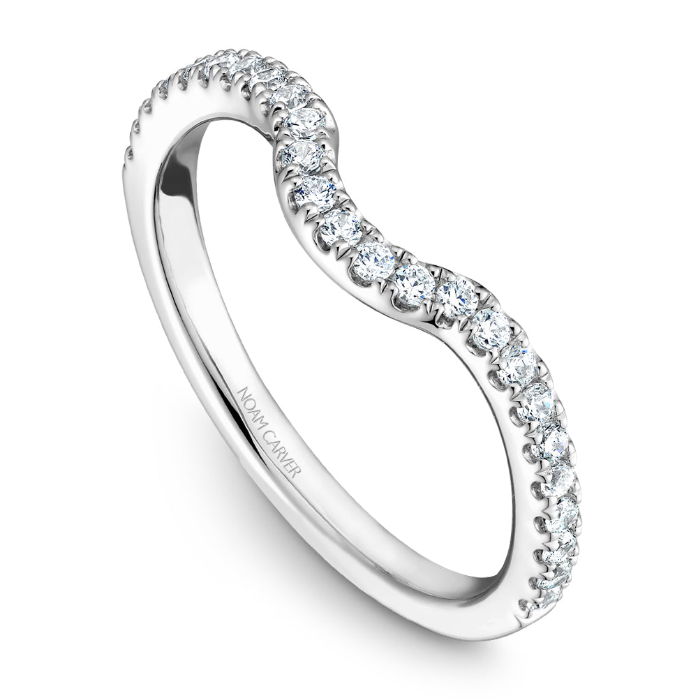 14K Noam Carver Stackable in White Gold with  25 Round Diamonds