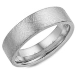 Load image into Gallery viewer, 14K White Gold 6mm wide CrownRing wedding band