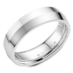 Load image into Gallery viewer, 14K White Gold 6mm wide CrownRing wedding band