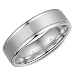 Load image into Gallery viewer, 14K White Gold 6mm wide CrownRing wedding band