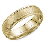 Load image into Gallery viewer, 14K Yellow Gold 6mm wide CrownRing wedding band