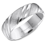 Load image into Gallery viewer, 14K White Gold 6mm wide CrownRing wedding band