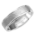 Load image into Gallery viewer, 14K White Gold 6mm wide CrownRing wedding band