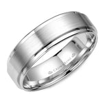 Load image into Gallery viewer, 14K White Gold 6mm wide CrownRing wedding band