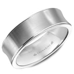 Load image into Gallery viewer, 14K White Gold 7mm wide CrownRing wedding band